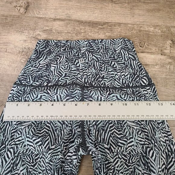 Lululemon Wunder Under Pant Hi-Rise Dazzle Nulux 50g Alpine White Black Size 4 - Picture 9 of 9